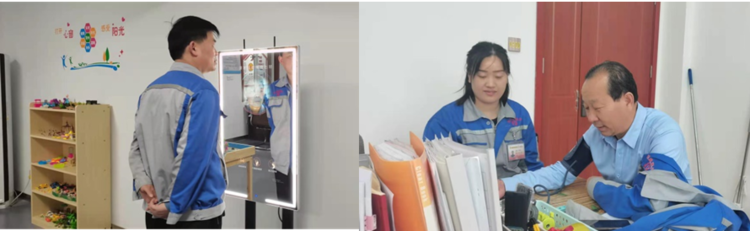 大家體驗了智能血壓計、魔鏡等儀器設(shè)備